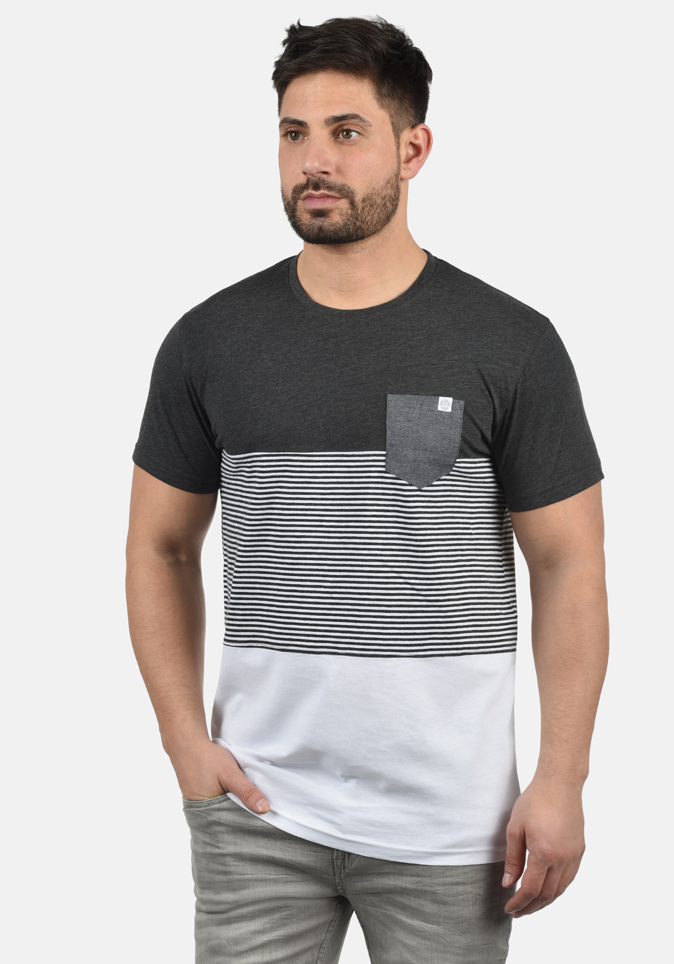 Maglietta 'Malte' di !Solid in grigio: frontale