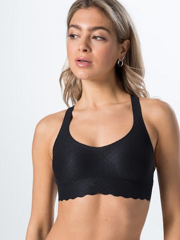 SLOGGI Regular Bra 'ZERO Feel' in Black: front