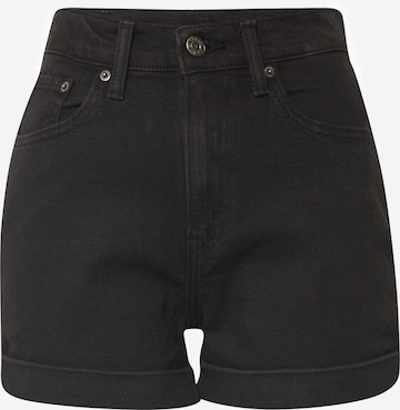 LEVI'S ® Jeans 'Mom A Line Shorts' in Zwart: voorkant