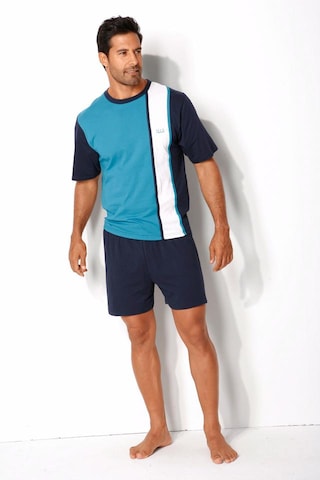 H.I.S Short Pajamas in Blue: front