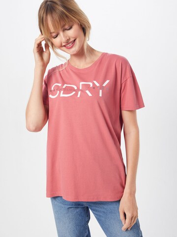 T-shirt Superdry en rose : devant