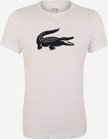 T-Shirt fonctionnel Lacoste Sport en blanc : devant