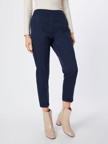 Coupe slim Pantalon à plis 'Louisa' ABOUT YOU en bleu : devant