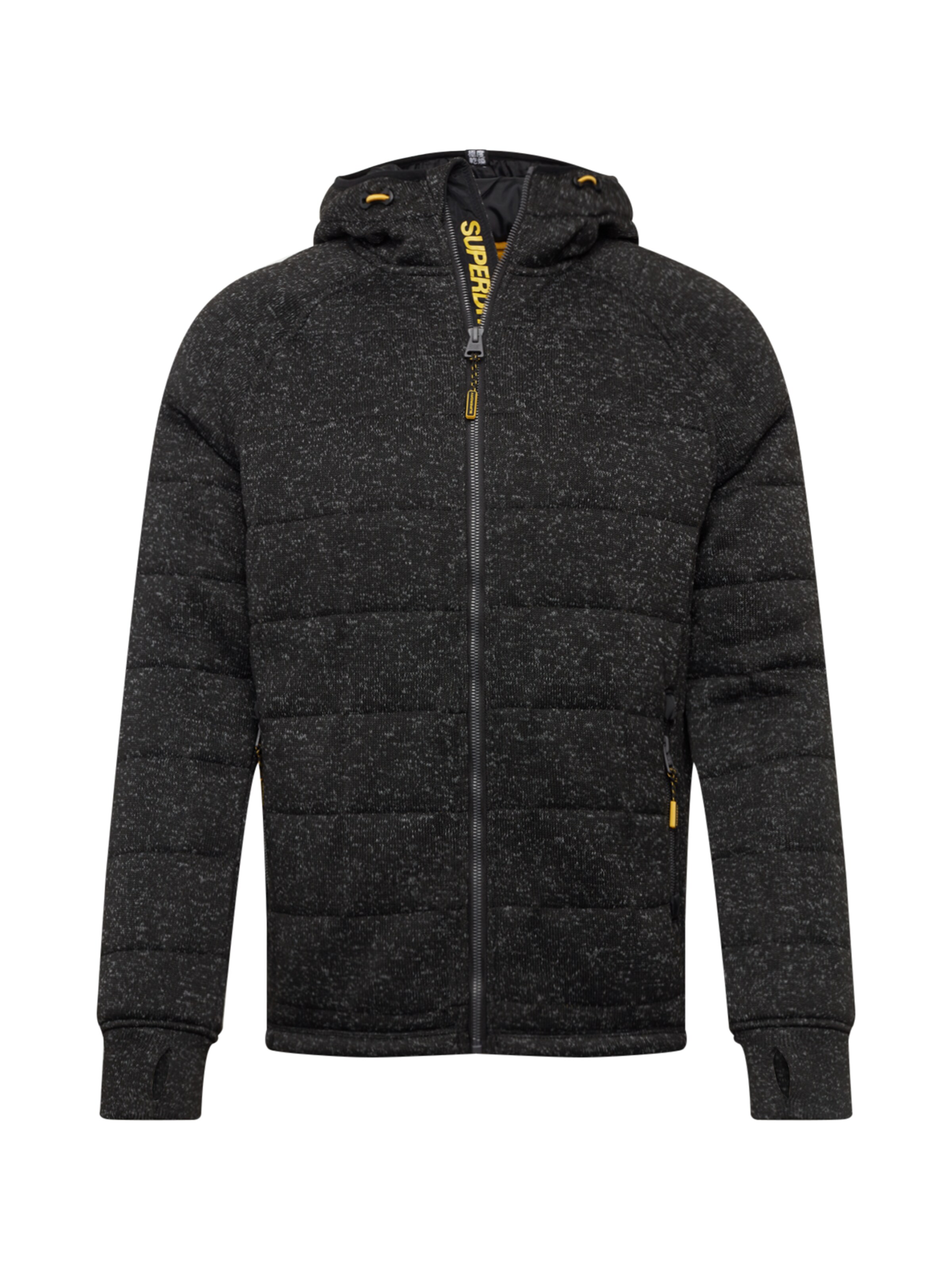 Superdry - Tussenjas 'STORM QUILTED ZIPHOOD' in de kleur Zwart