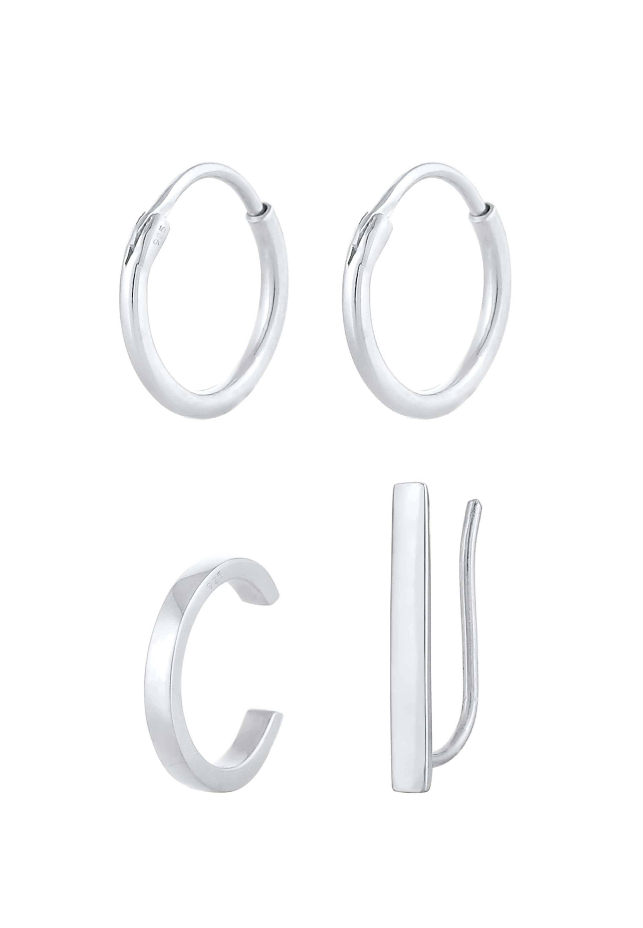 Boucles d'oreilles ELLI en argent : devant