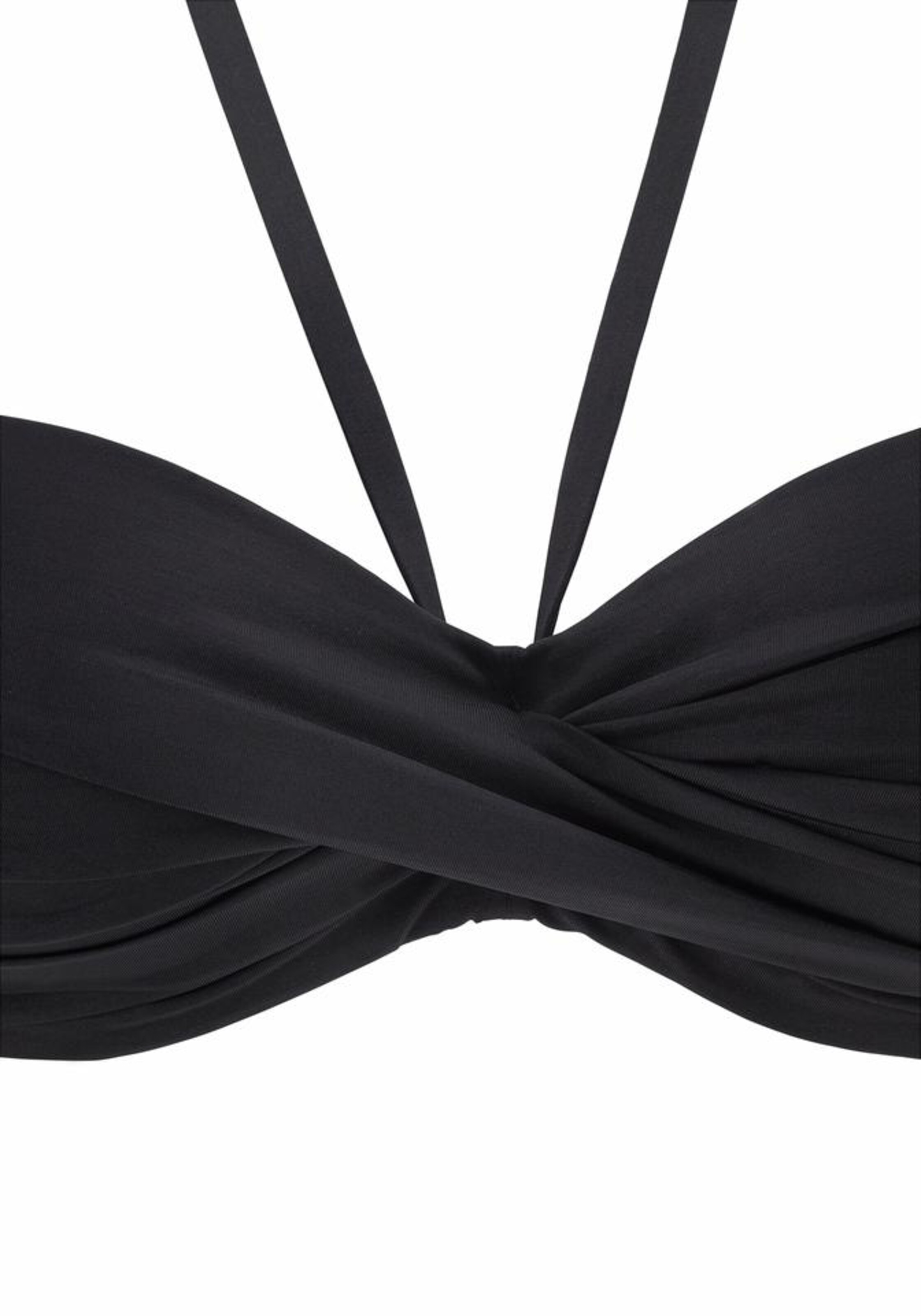 LASCANA Bandeau Bikini i sort
