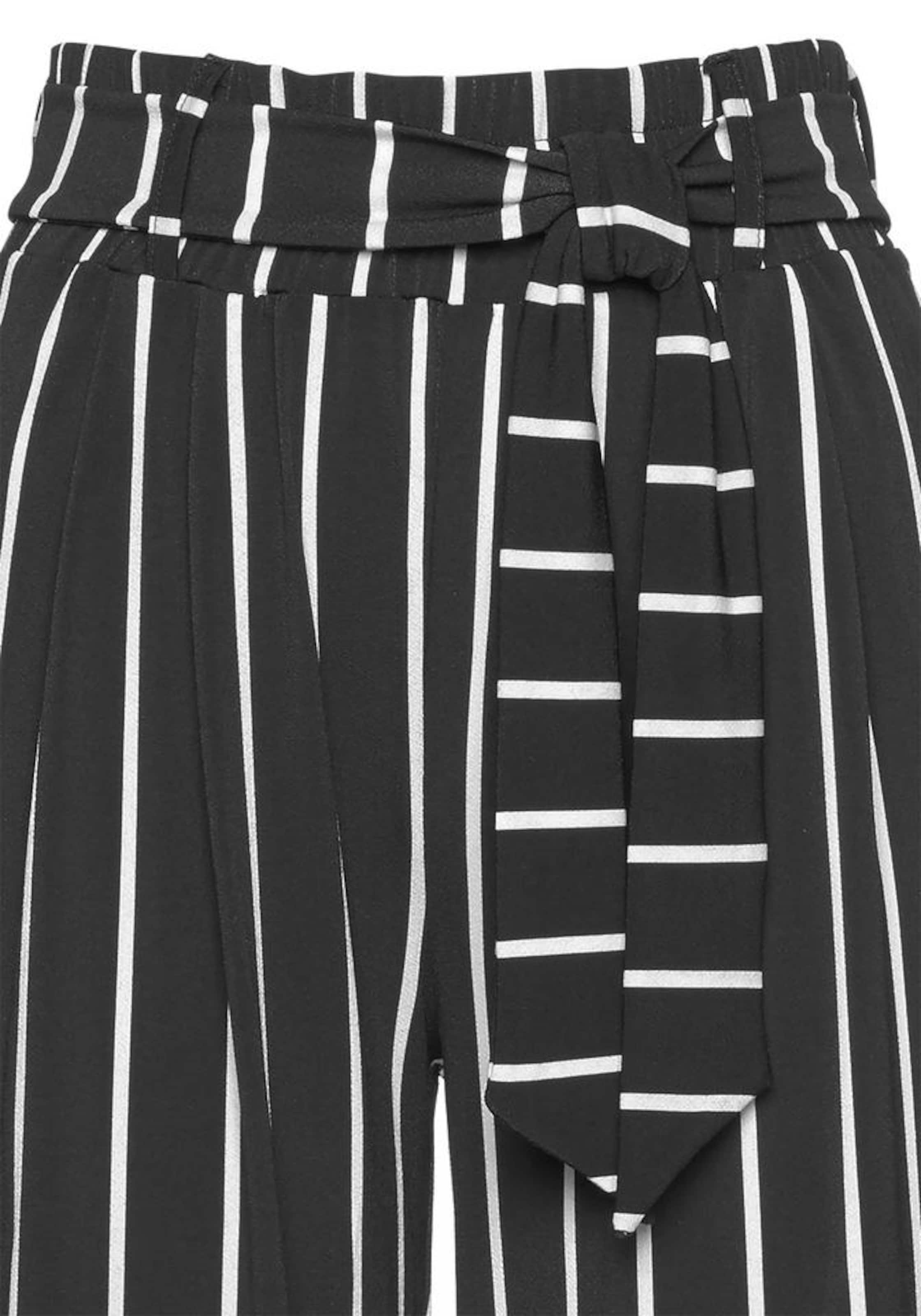 LASCANA - Pierna ancha Pantalón plisado en negro