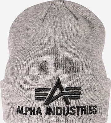 Bonnet ALPHA INDUSTRIES en gris : devant