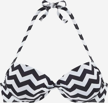 Push-up Hauts de bikini LASCANA en noir : devant