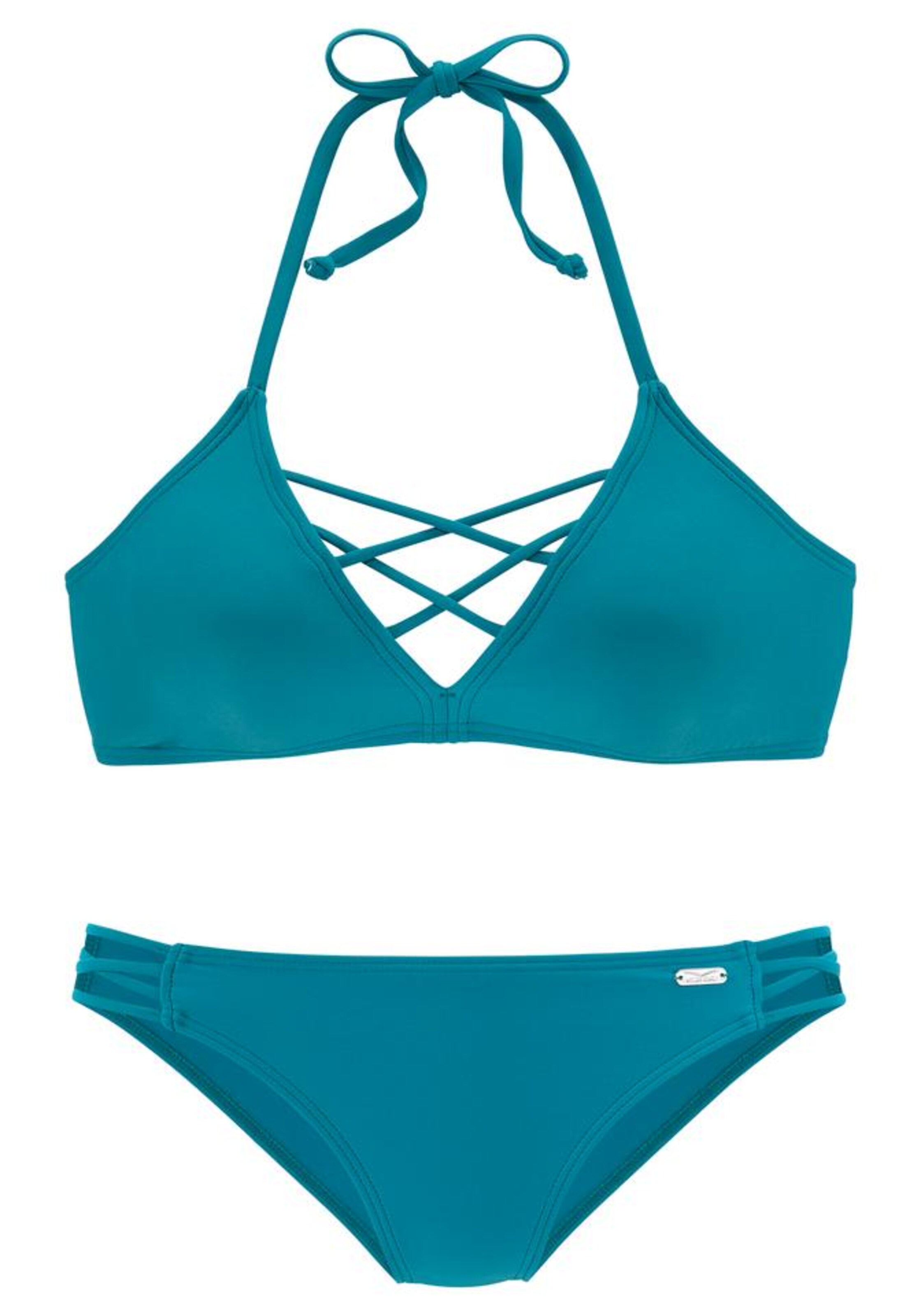 VENICE BEACH Бански тип бикини в синьо: отпред