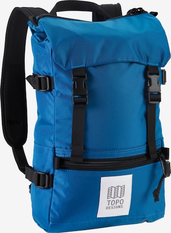 Topo Designs Backpack in Blue: front
