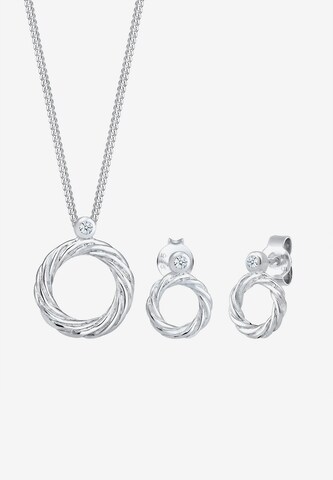 Elli DIAMONDS Jewelry Set 'Kreis' in Silver