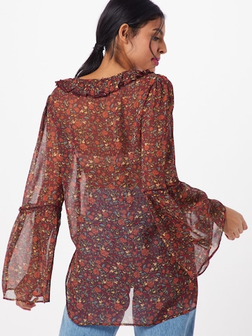 Bluză 'Samia' de la Farina Opoku pe roșu: spate