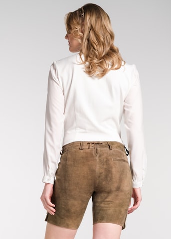 SPIETH & WENSKY Slim fit Traditional Pants 'Oliana' in Brown