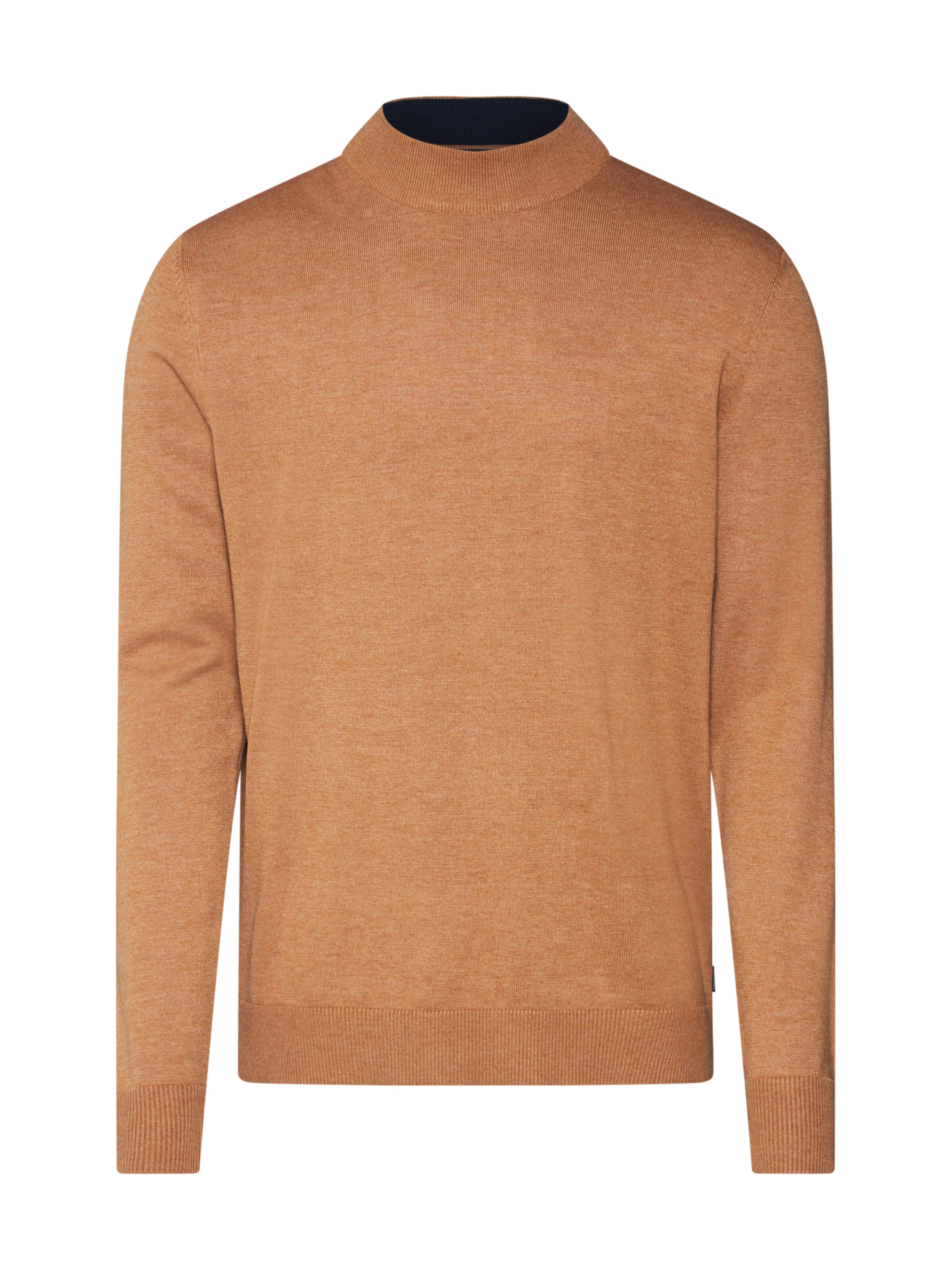 JACK & JONES - Trui 'FAST KNIT HIGH NECK' in de kleur Bruin