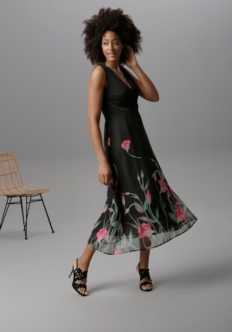 Aniston SELECTED Sommerkleid in Schwarz: Vorderseite