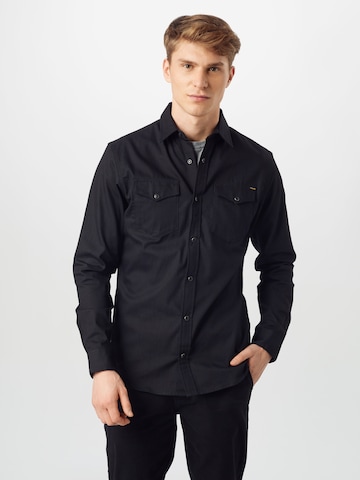 JACK & JONES - Ajuste regular Camisa 'SHERIDAN' en negro: frente