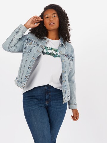 Levi's® Plus Přechodná bunda 'Original Trucker' – modrá: přední strana