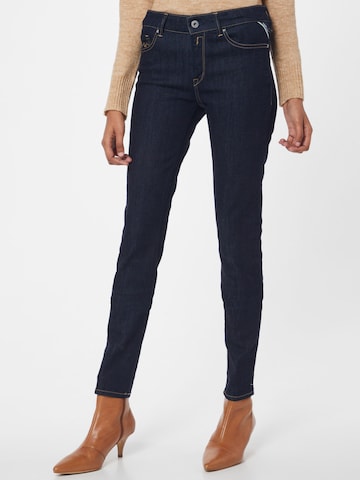 REPLAY Skinny Kavbojke 'NEW LUZ' | modra barva: sprednja stran