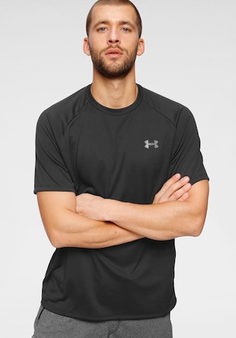 UNDER ARMOUR Regular Fit Funktionsshirt 'Tech 2.0' in Schwarz: Vorderseite