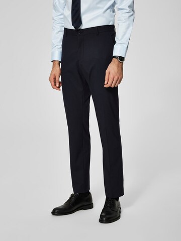 SELECTED HOMME Slimfit Pantalon 'Mylologan' in Blauw: voorkant