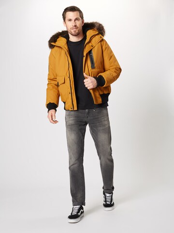 Superdry Regular fit Winterjas 'EVEREST' in Geel