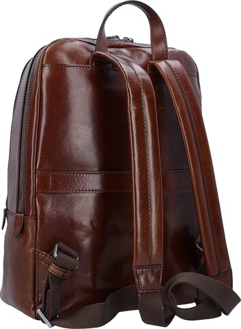 The Bridge Williamsburg Rucksack Leder 40 cm Laptopfach in Braun