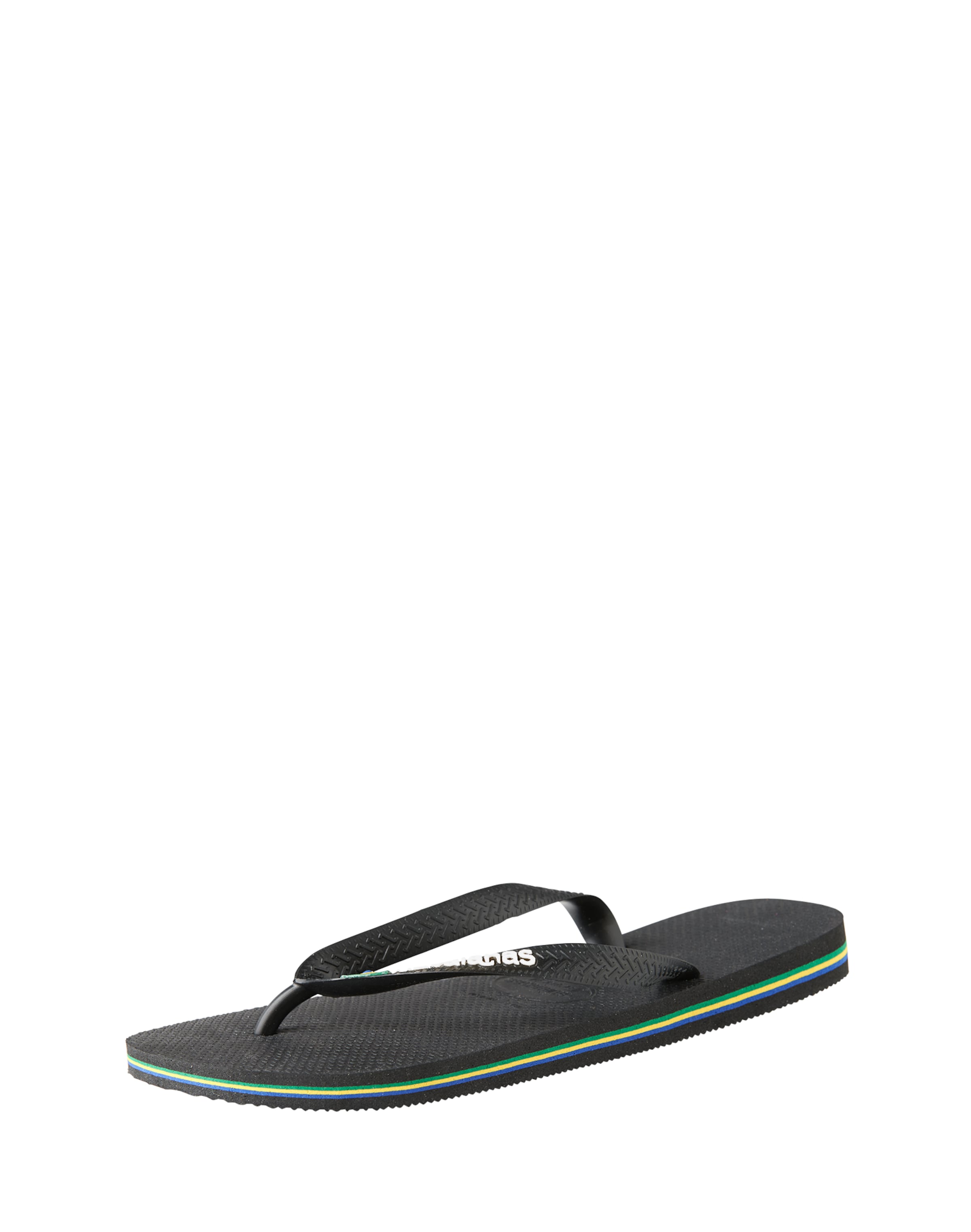 Infradito &#x27;Brasil&#x27; di HAVAIANAS in nero: frontale