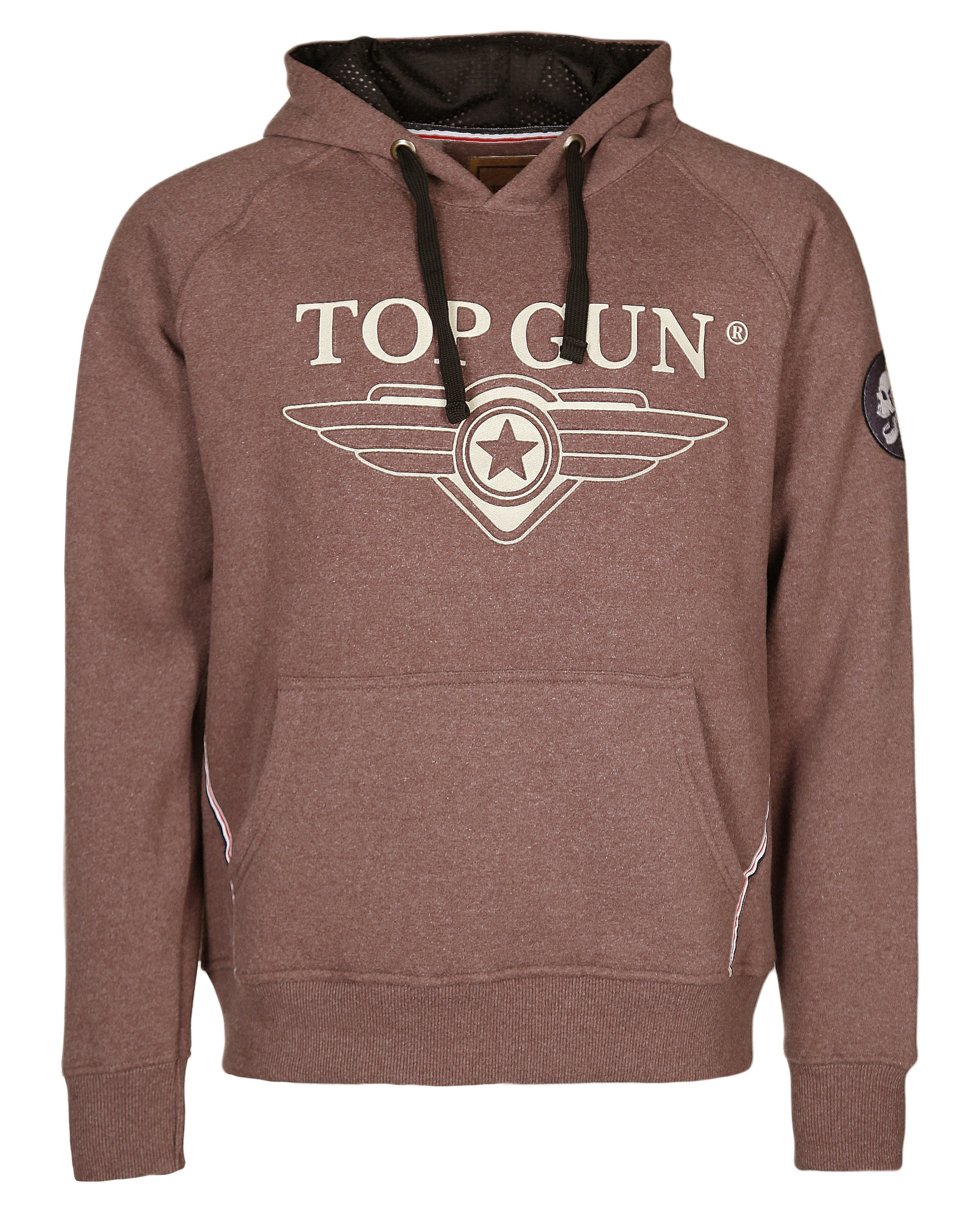 TOP GUN Kapuzenpullover 'TG-9013' in Braun: Vorderseite