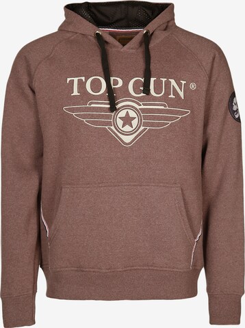 TOP GUN Sweatshirt 'TG-9013' in Brown: front