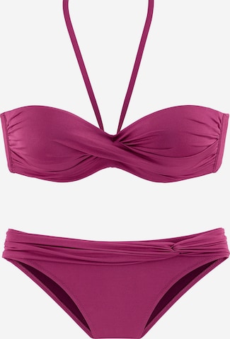 LASCANA Bikini 'Wire' in Purple: front