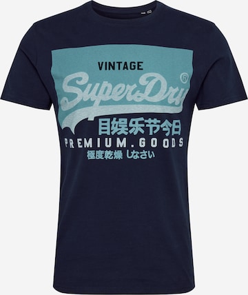 Coupe regular T-Shirt Superdry en bleu : devant