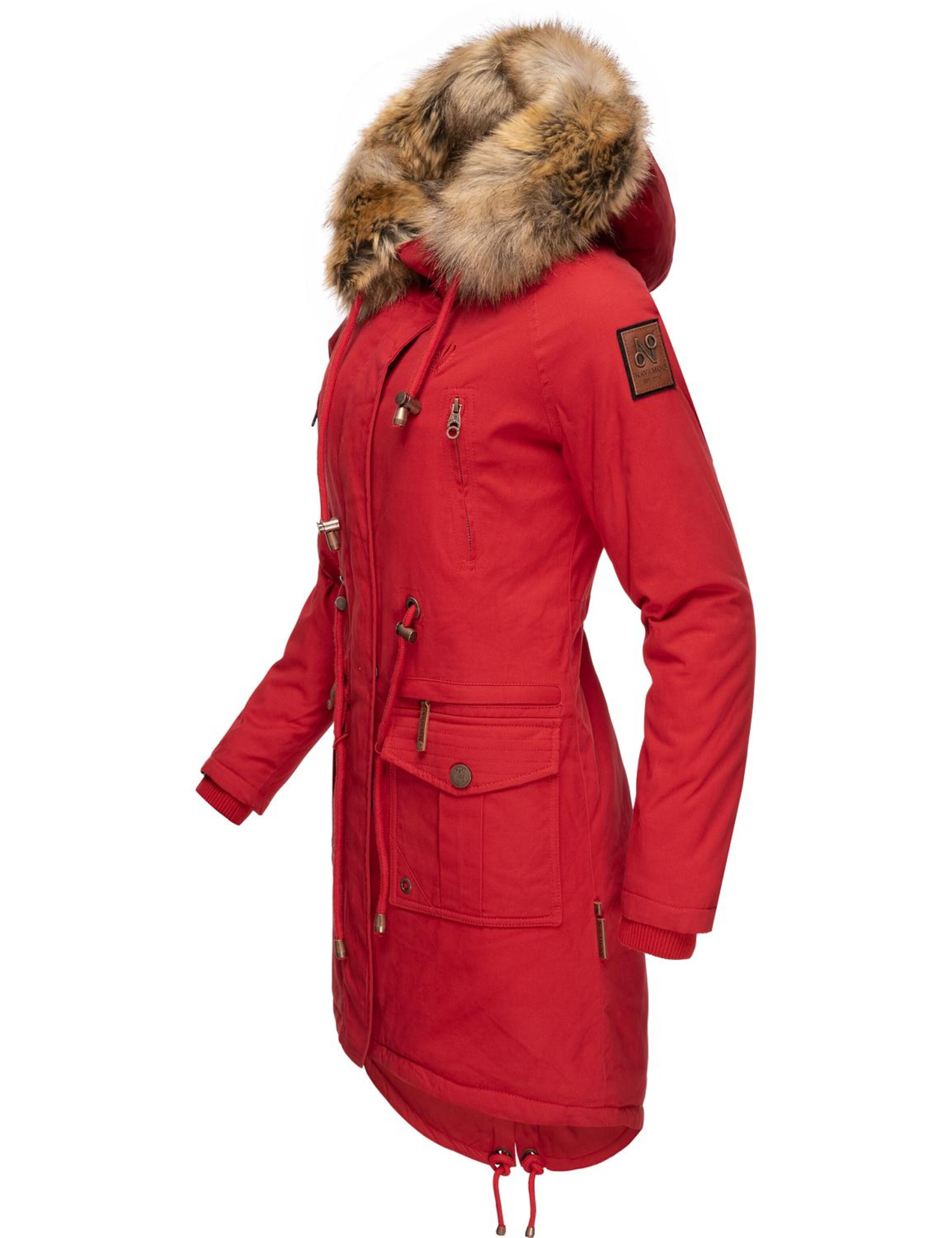 NAVAHOO Vinterparkas 'Rosinchen' i röd