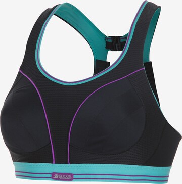 SHOCK ABSORBER Sports Bra in Black: front