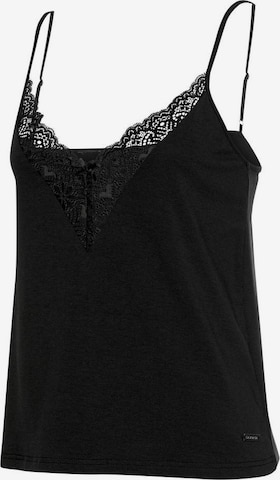 LASCANA - Camiseta para dormir 'Anemone' en negro