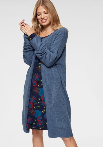 Aniston CASUAL Knit Cardigan in Blue: front