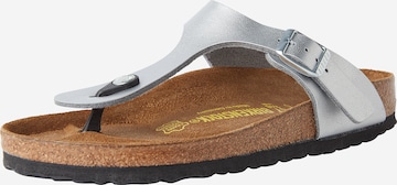 BIRKENSTOCK Žabky 'Gizeh' – stříbrná: přední strana