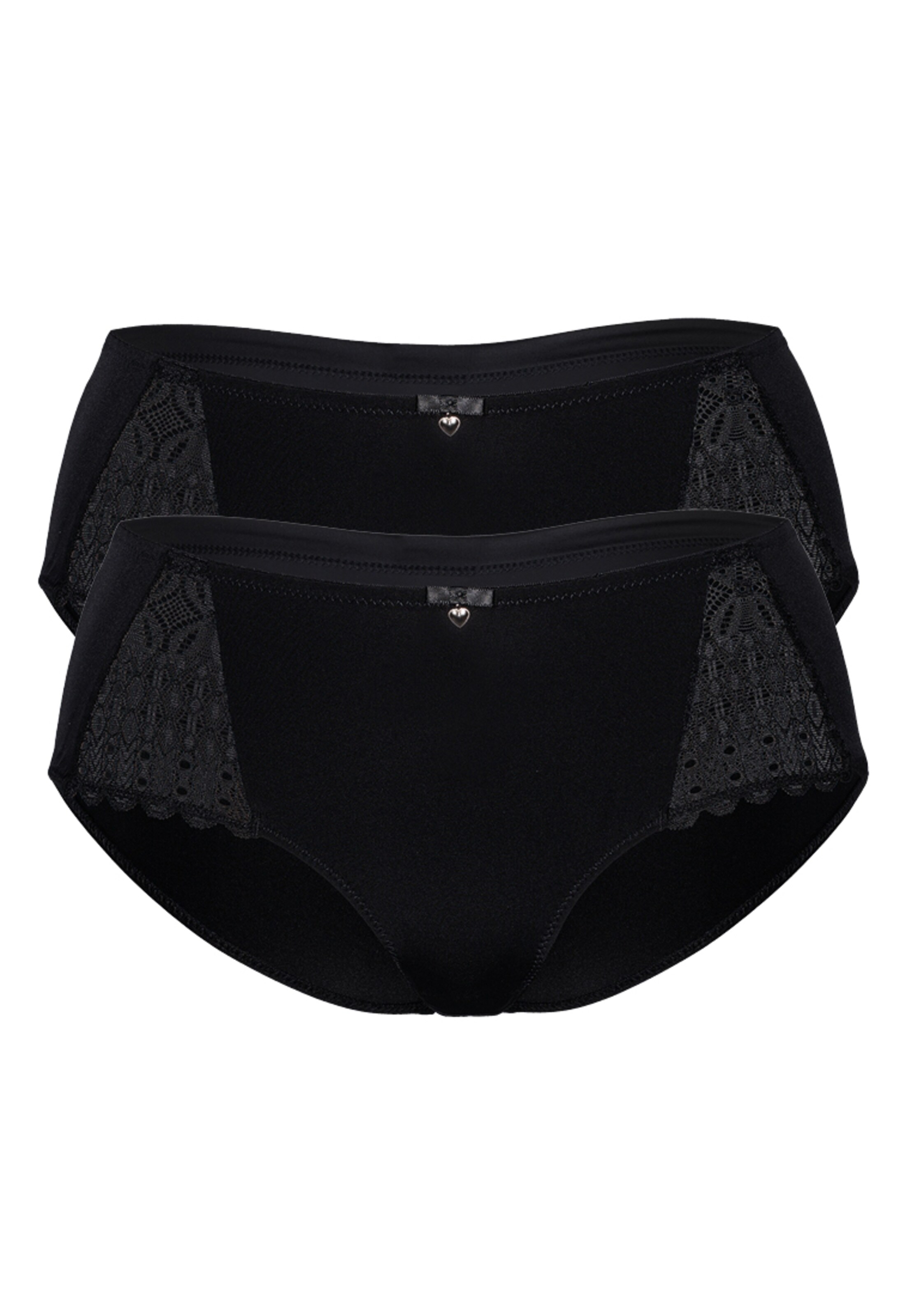 sassa Pant 'LOVELY SECRET' 2er Pack in Schwarz: Vorderseite