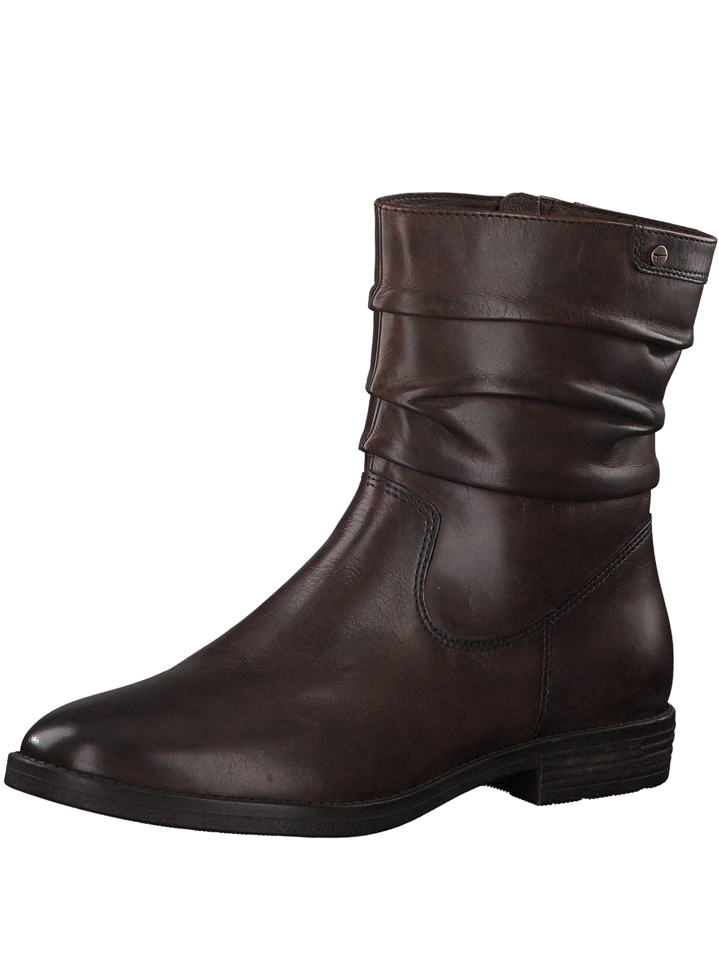 TAMARIS - Enkellaarsjes in de kleur Kastanjebruin