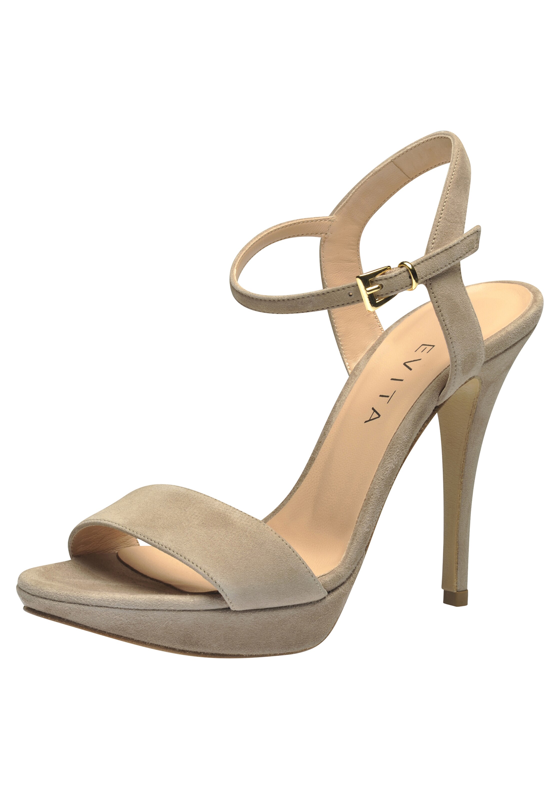 EVITA Sandalen met riem in Beige: voorkant