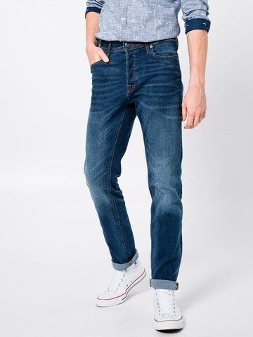 Slimfit Jeans 'Tim' de la JACK & JONES pe albastru: față