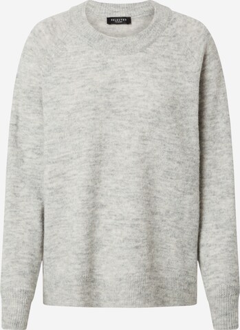 Pull-over 'Lulu' SELECTED FEMME en gris : devant