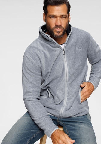 Man's World Fleece Jacket in Grey: front