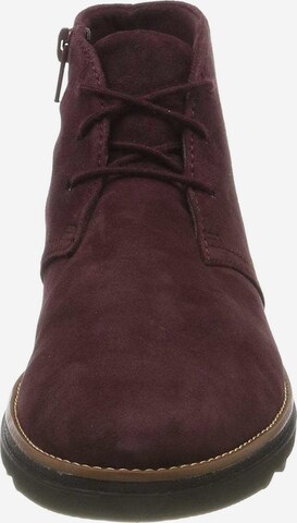 CLARKS Lace-Up Ankle Boots in Purple
