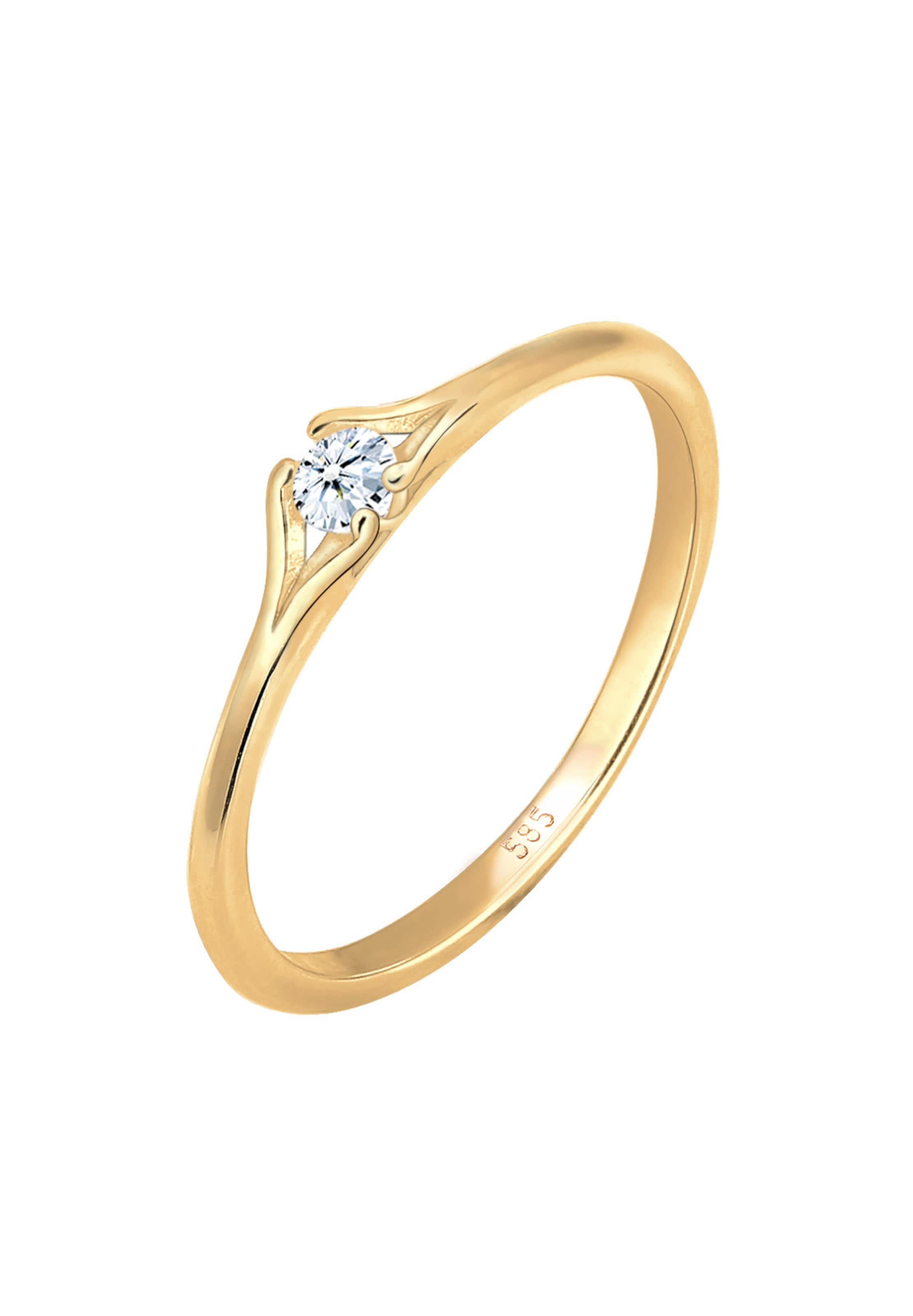 Elli DIAMONDS Ring 'Vintage' in Gold: Vorderseite