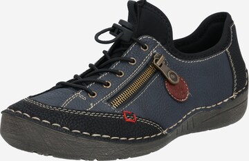 Scarpa stringata sportiva di Rieker in blu: frontale