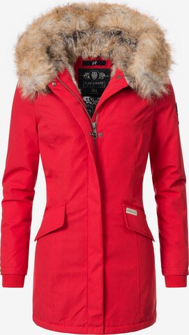 NAVAHOO Winter Coat 'Cristal' in Red: front