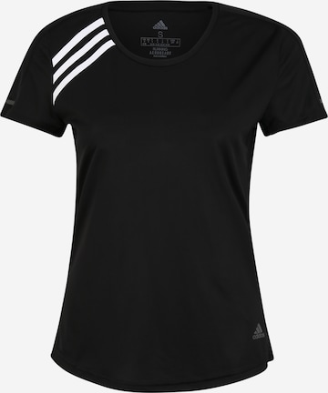 ADIDAS PERFORMANCE Funktionsshirt '3-Streifen' in Schwarz: predná strana