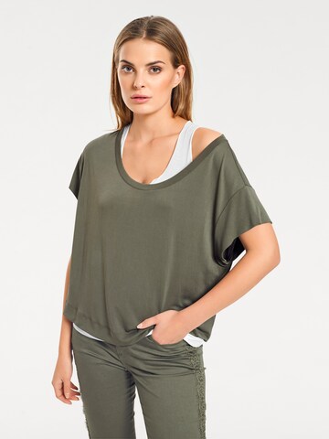 heine Shirt in Groen: voorkant