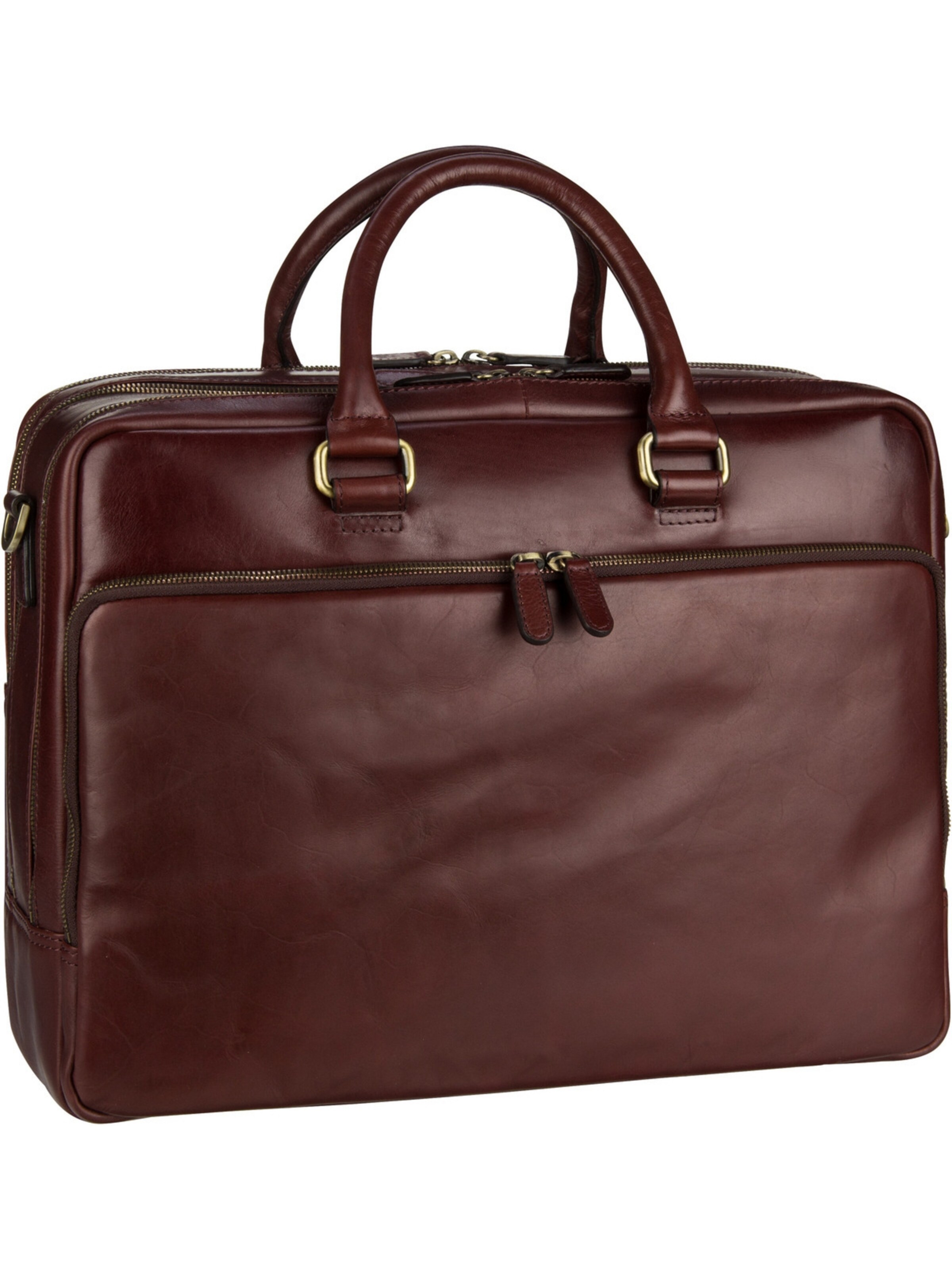 LEONHARD HEYDEN Document bag 'Cambridge' in Brown: front